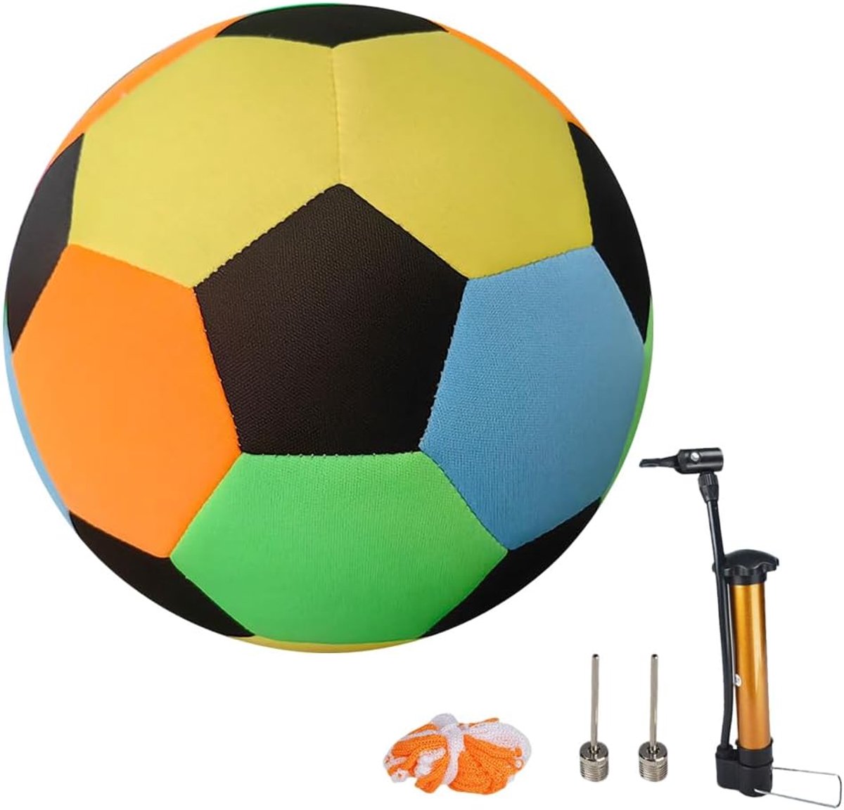 Indoor Voetbal Maat 4 voor Kinderen, Thuisbal met Pomp en Netzak, Stille Voetbal voor Dribbeltraining & Jongleren, Cadeau voor Kinderen en Tieners