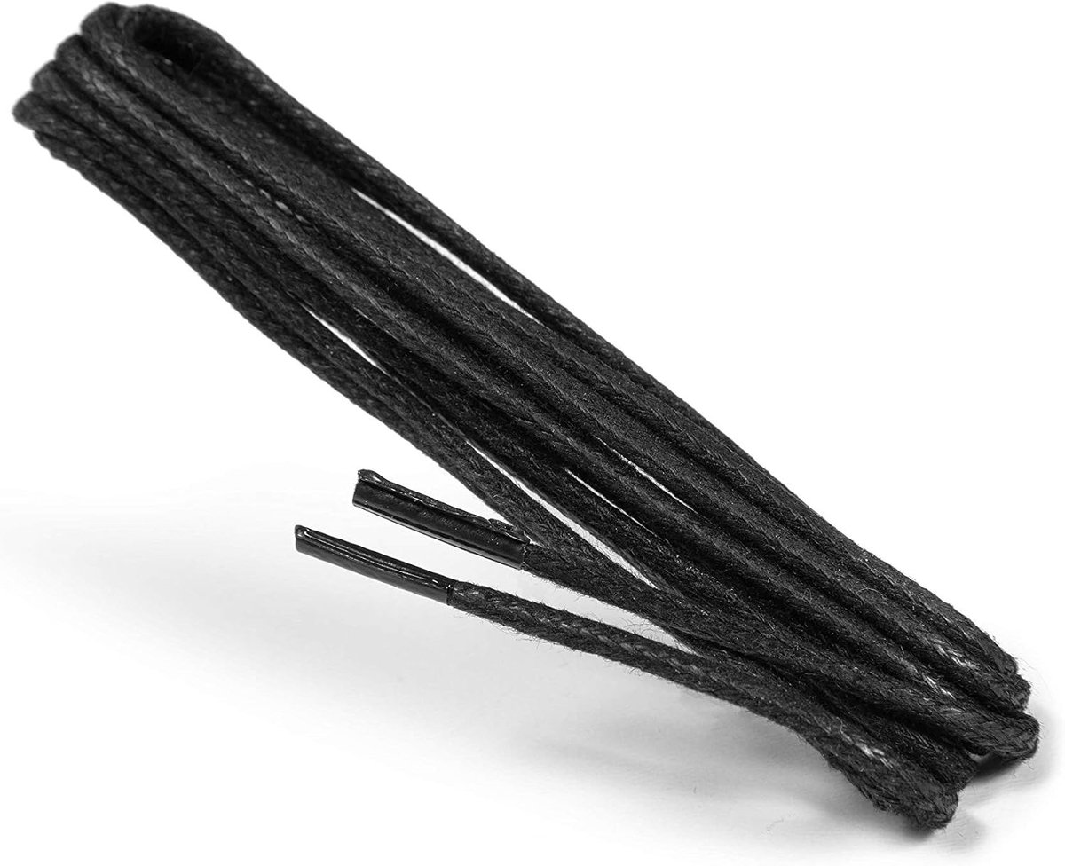 Gewaxte Ronde Dunne Veters, 2 mm kwaliteit 100% katoenen ronde veters voor casual en modieuze schoenen, gemaakt in Europa, 1 paar, veel mooie kleuren en lengtes