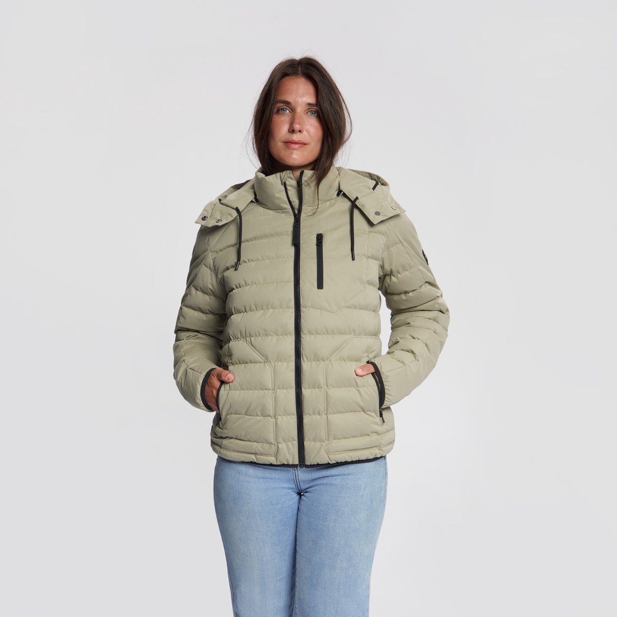 Travelin' Sigrid Dames - Puffer winterjas - Waterdicht - Lichtbruin