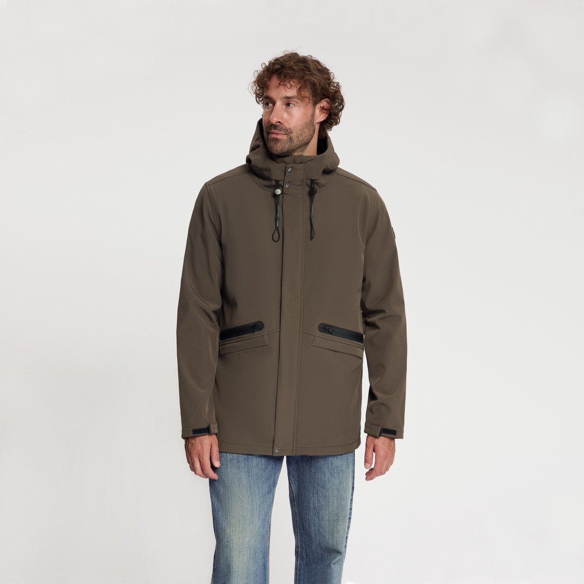 Travelin’ Njal Heren Softshell Jas Waterdicht Donkerbruin
