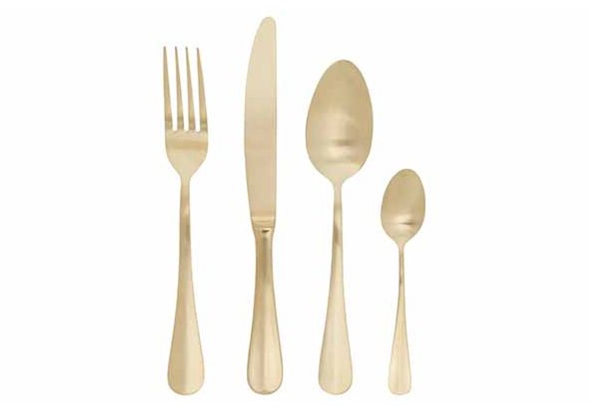 Eva Bestekset 24pcs Matt Champagne
