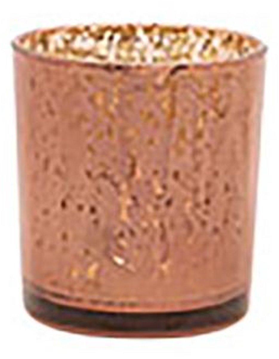 Theelichthouder Herbs Roze 7x7xh8cm Glas