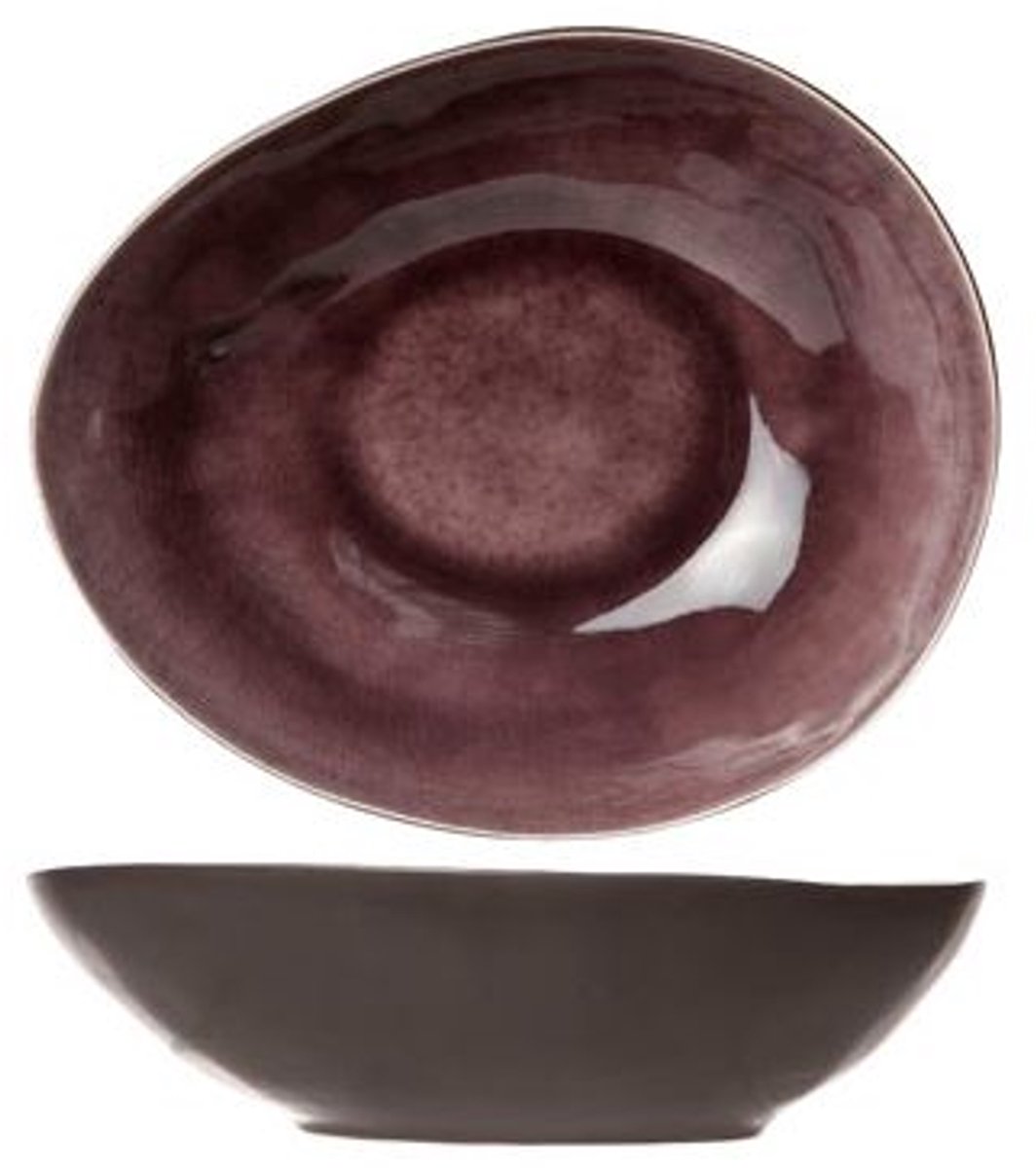 Streetfood Aubergine Diep Bord 19.5x16.5xh5cm