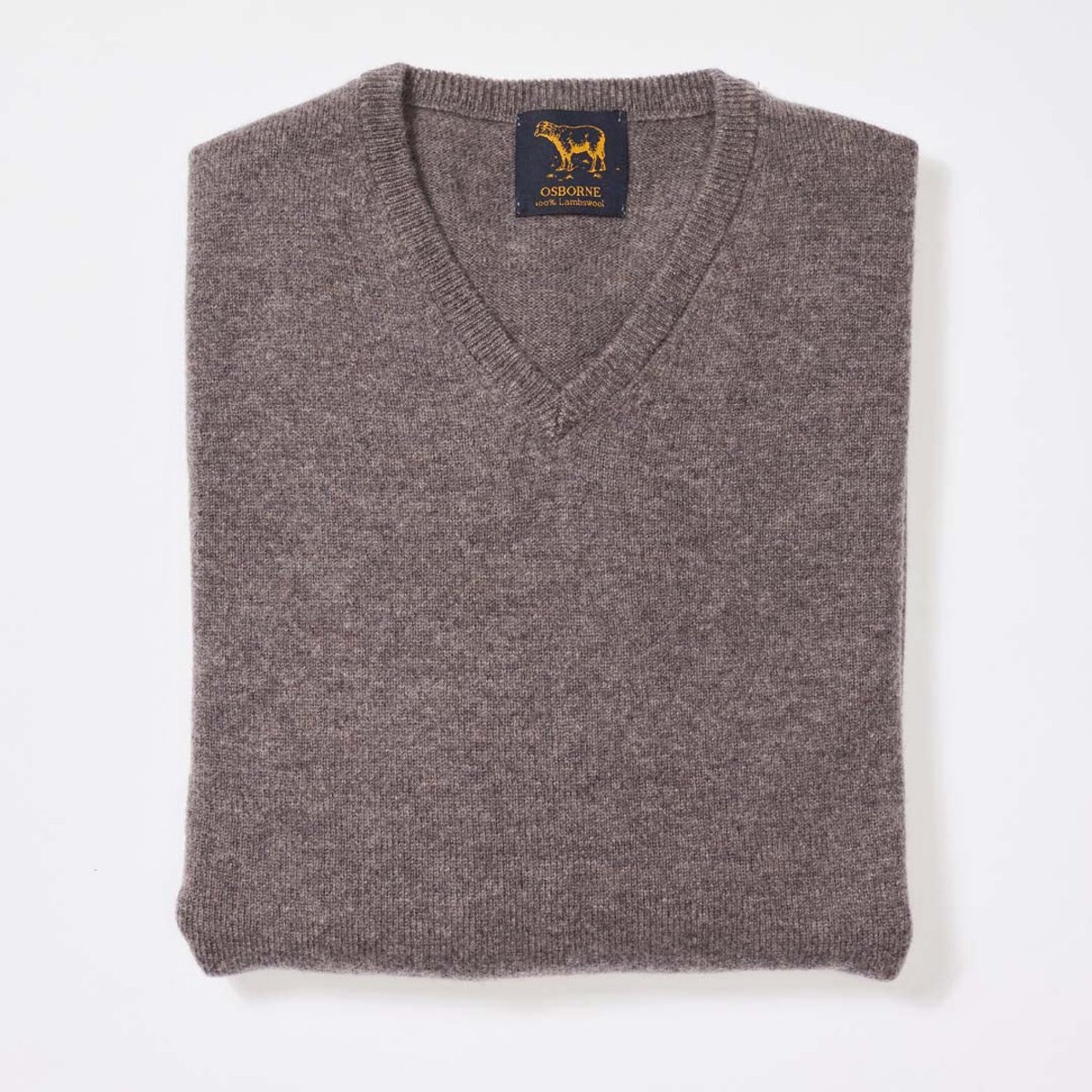 Osborne Knitwear Trui met V hals - Sweater heren in Lamswol - Pullover Heren - Vole - 2XL