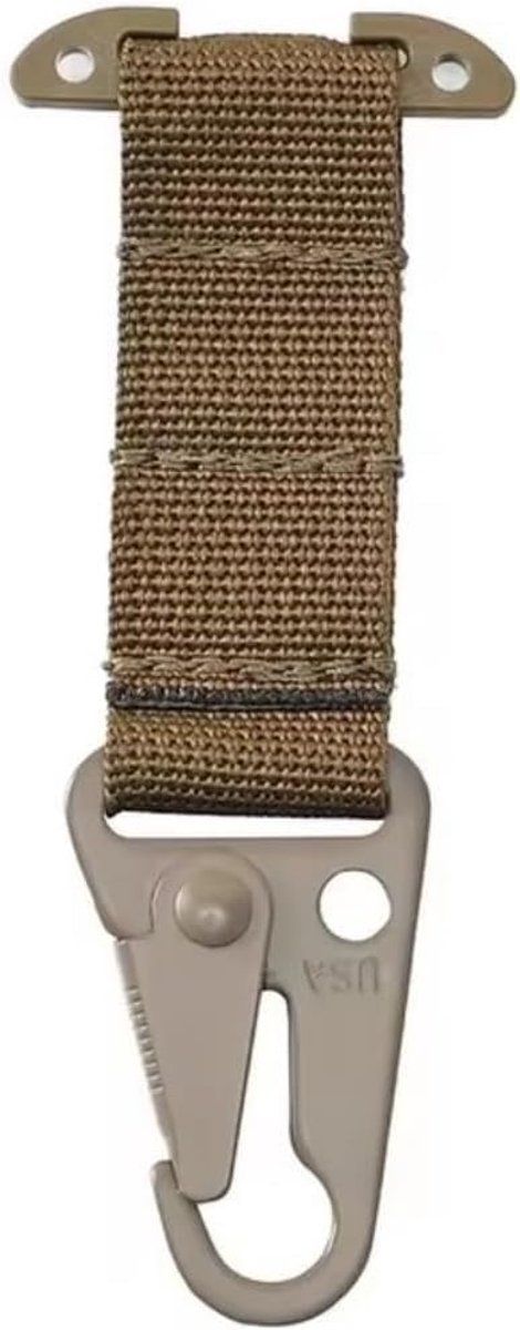 Molle riemclip, Molle Clash Hook met T-stukbevestiging, gevechtsriemaccessoires, eenvoudige T-bevestiging voor handschoenen, sleutelhangers, jacht