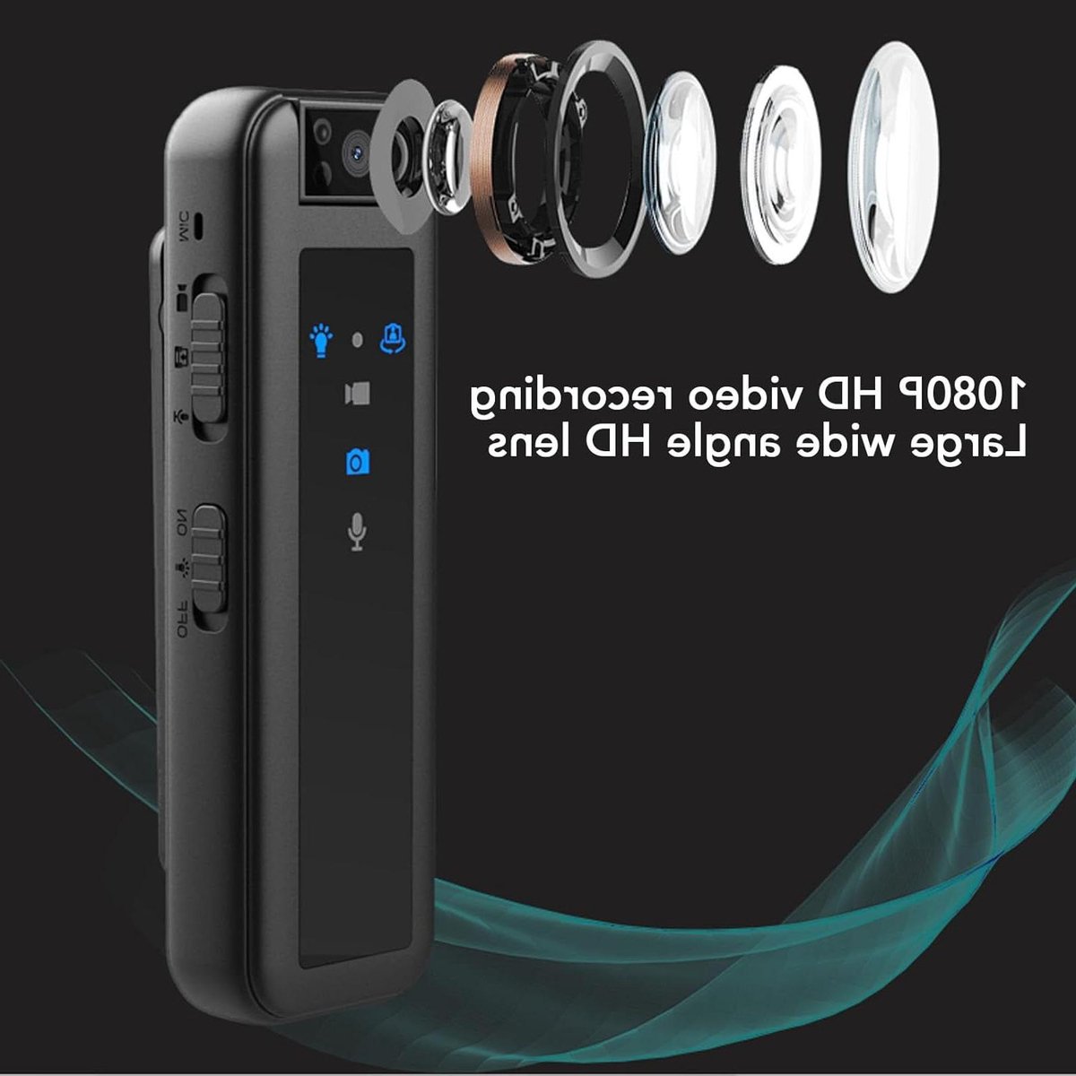 Mini Bodycamera - Draagbare Recorder - Activiteiten Vastleggen - 180 Graden Draaibaar - HD 1080P - Zwart