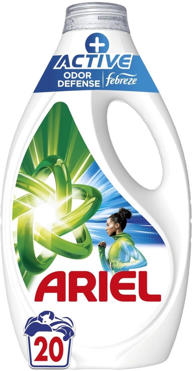 Ariël Liquid - 20sc900ml - + active odor defense - touch of febreze wasmiddel