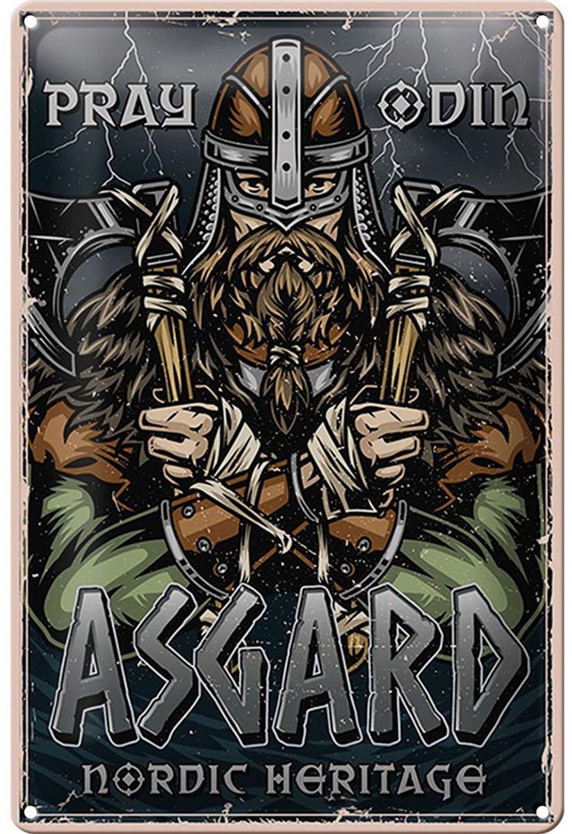 Blechschild Wikinger 20x30cm Asgard nordic Heritage