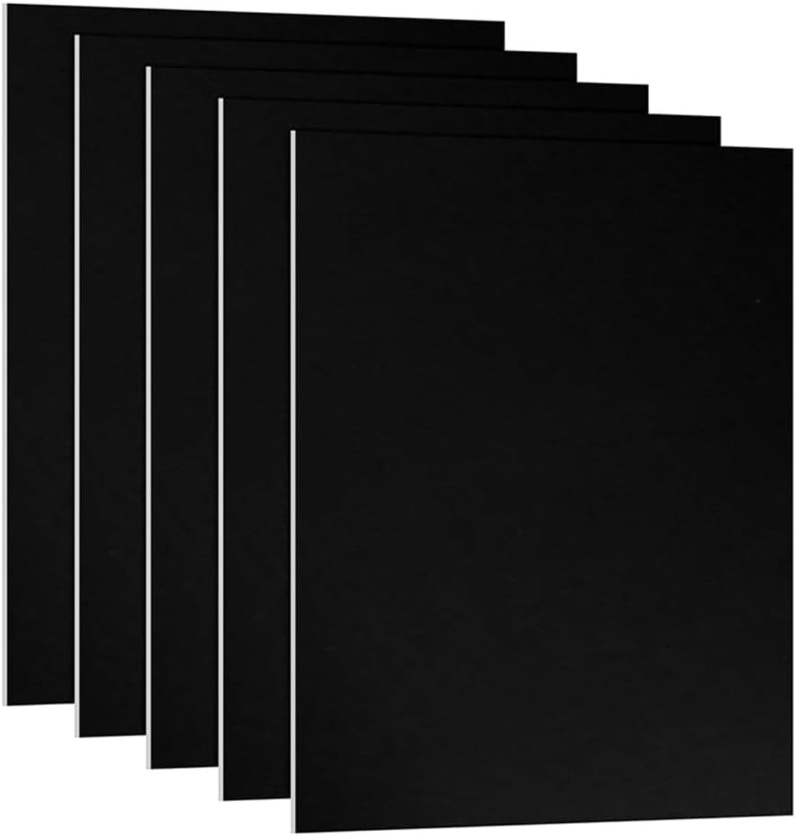 Aluminium Plaat - Graveerplaten Metaal - Lasergraveren - Krasbestendige Laag - 7 x 5 x 0.8 mm - Zwart