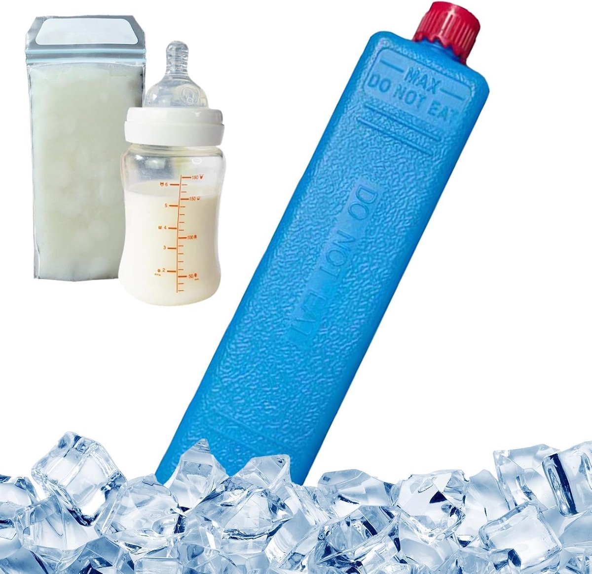 Koudeblok Ventilator - Koelblok IJsblok - Ventilator Koelen - Herbruikbaar - 200 ml - Wit