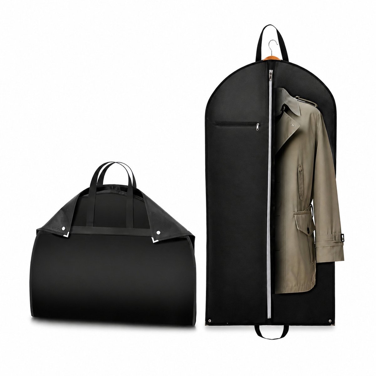 Inf Premium kledinghoes, ademende kledinghoes voor opbergen in de kast Black