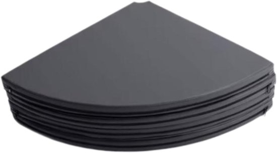 Opvouwbare Yogamat - Fitness Oefenmat - Comfortabele Training - Extra Dikke Demping - 1.2 Meter Diameter - Zwart — afbeelding 4