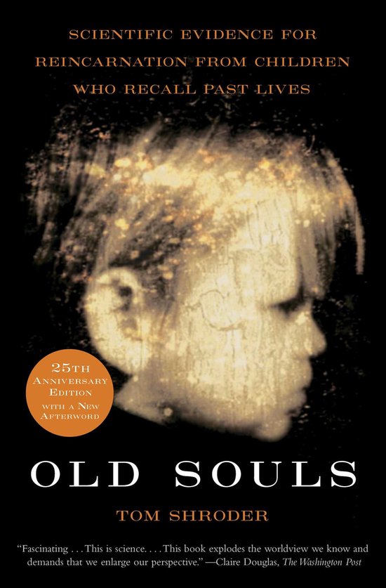 Livre "Old Souls" avec portrait d'enfant et texte : "25th Anniversary Edition With a New Afterword".