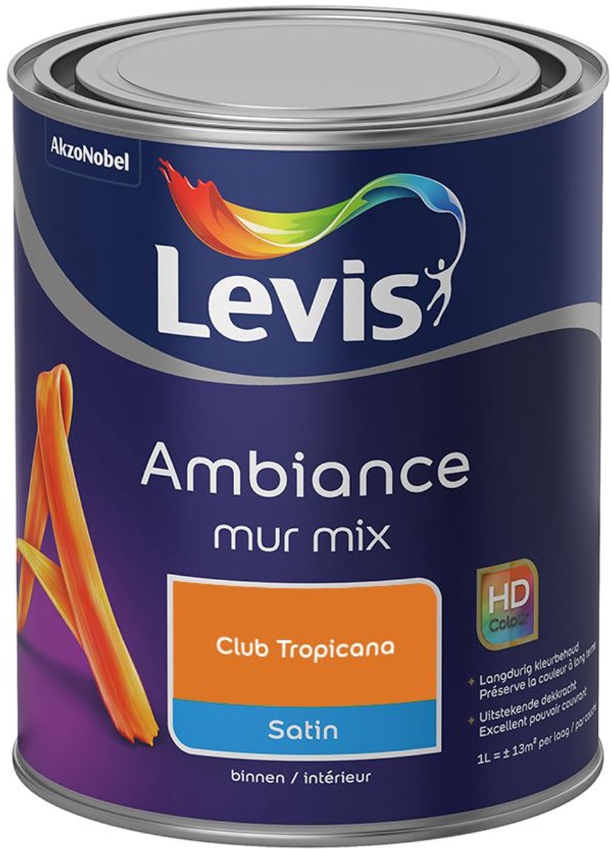 Levis - Ambiance Mur Satin Mix - Club Tropicana - Mengverf - 1 L
