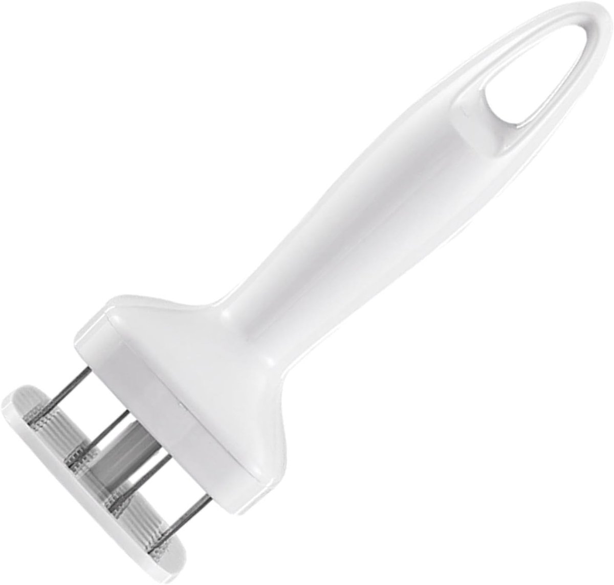 Vleesvermalser Hamer - Vleesklop - Vlees Mals Maken - Ergonomische Handgreep - 6.3 x 9.5 x 6.3 cm - Wit