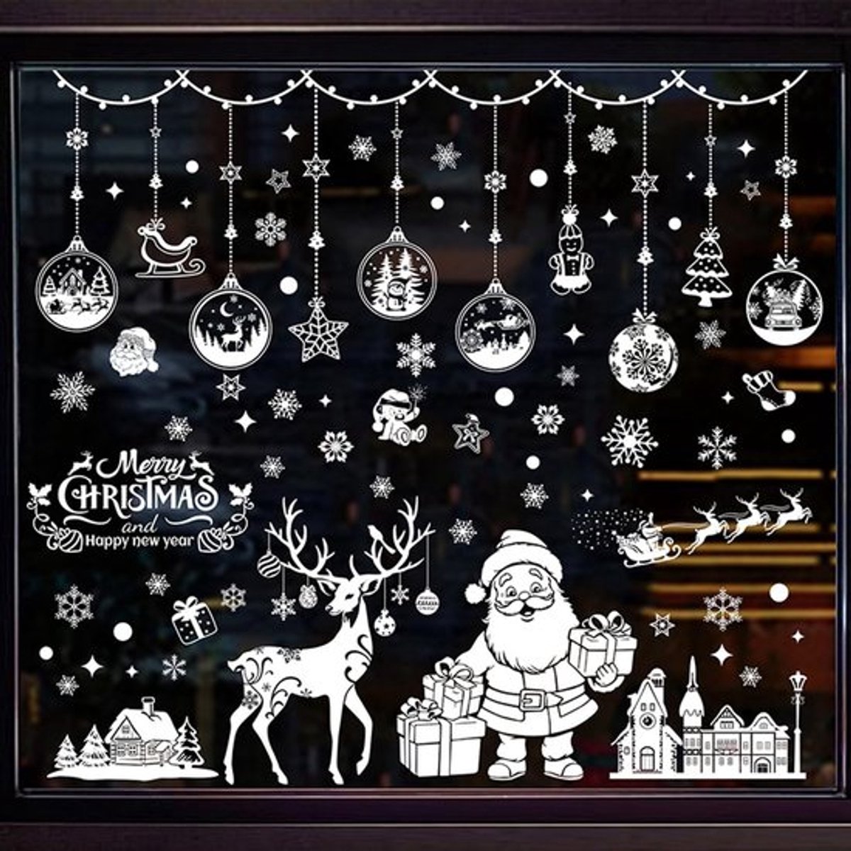 Solidchoice - Dailygoody - Kerststickers - Decoratie voor Feestdagen - 192 Stuks