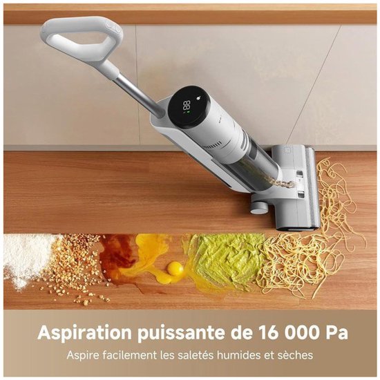 Dreame G10 Pro - 2-in-1 Nat- en Droog Steelstofzuiger met Dweilfunctie - 16.000 Pa Zuigkracht, 900 ml Watertank en Zelfreinigend Borstelsysteem