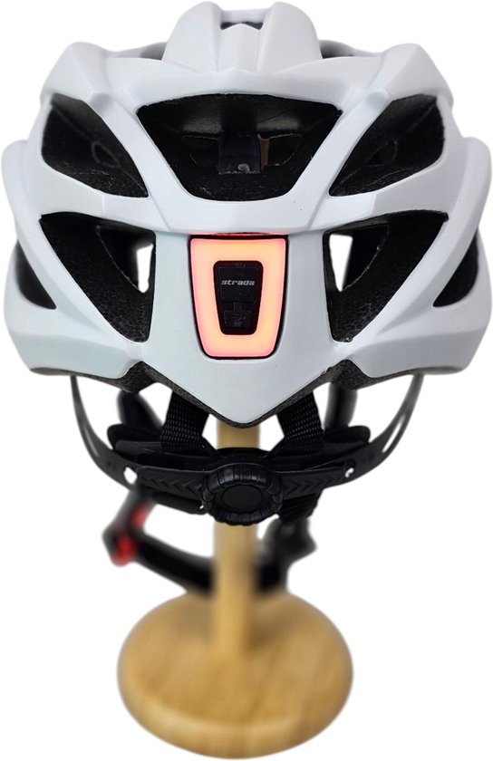 Strada Lichtgewicht Fietshelm met Led-Verlichting & Vizier — afbeelding 3