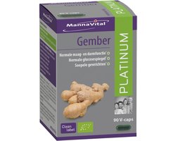 Mannavital Gember platinum bio 90 Vegetarische capsules