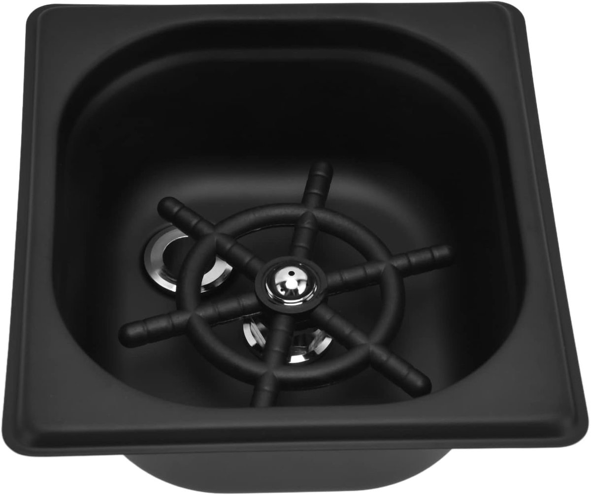 Bekerreiniger Glas spoeler Snel glazen reinigen Automatische watersproeiing Compact formaat Zwart