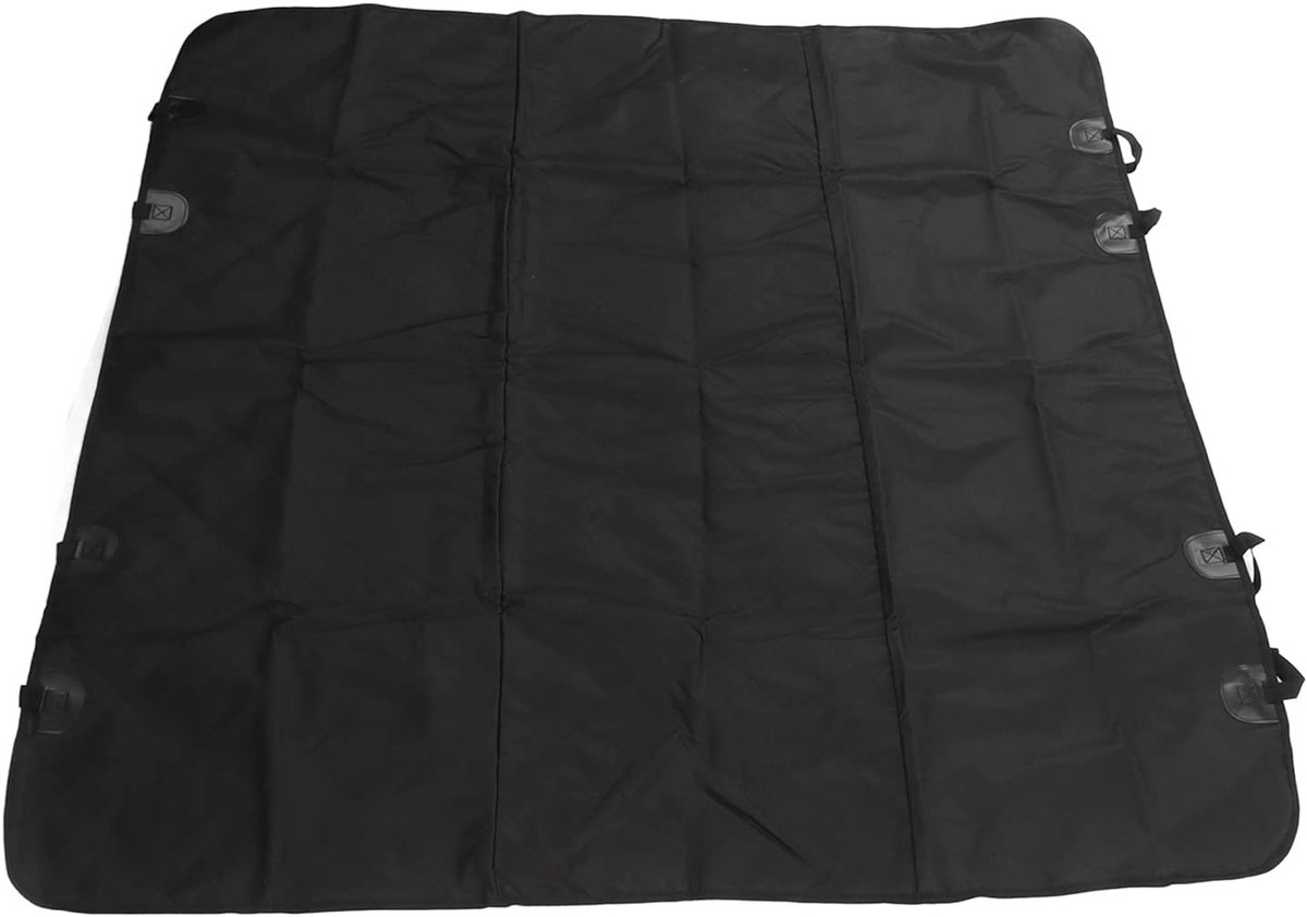 Opvouwbare Autohuisdiermat - Hondenmat Auto - Veilig Reizen - Ademend Gaas - 152 x 143 cm - Zwart