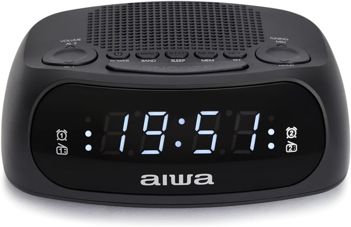 Wekkerradio - Wit - Dubbel Alarm - LED-display - Voor Thuisgebruik