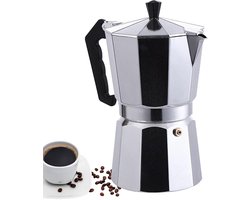 Koffiezetapparaat - Espresso Maker - Klassieke Koffie - Duurzaam Ontwerp - Kookplaat - Zilver