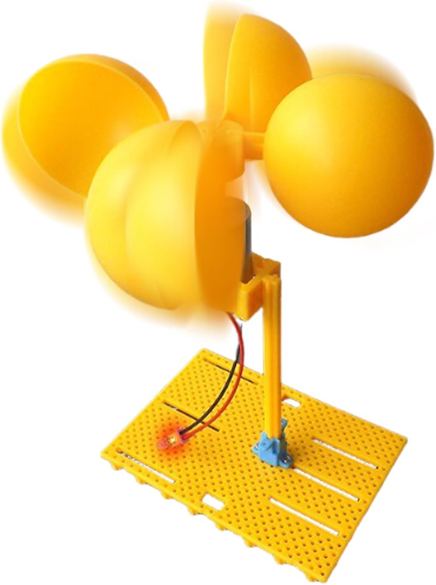 Windturbineset - Educatieve bouwkit - Praktisch leren - Geen solderen nodig - 18 x 18 x 10 cm - Wit