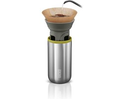 Koffiezetapparaat - Roestvrij staal - Handmatig Bediening - Inclusief Filters - Voor Thuis en Op Reis
