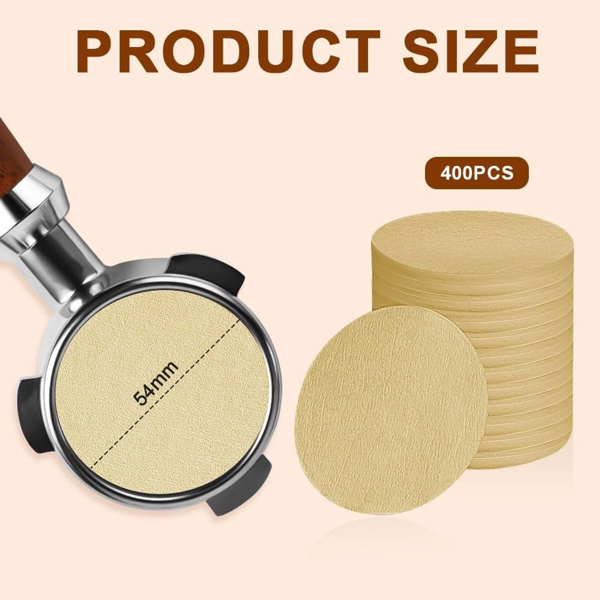 Koffiefilterpapier - Naturel - Professionele filtratie - Eenvoudig schoon te maken - Voor Koffiezetapparaat en Espressomachine