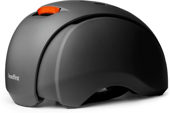 headfirst Echo Pro fietshelm met LED remlicht - Zwart - XS/S (51-56 cm) - SafeFit aanpasbare fietshelm voor e-bike, stadsfiets, step & skate - magnetische sluiting — afbeelding 5