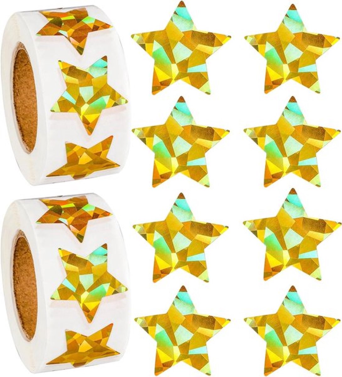 Allecto Plus - 1000 Stuks - Glitterstickers Sterrol - Zelfklevende