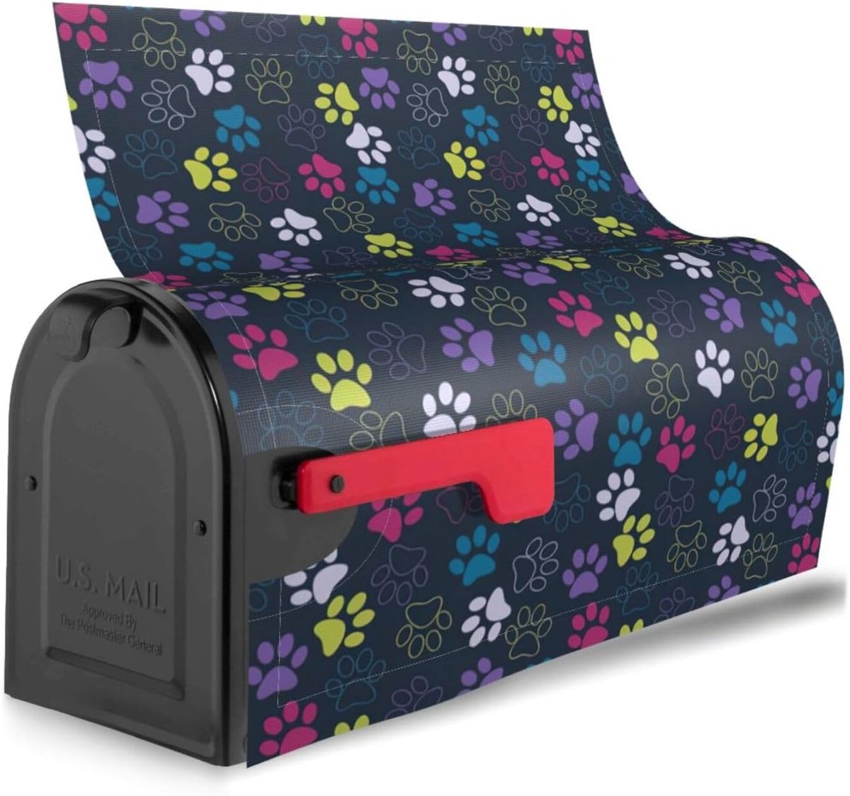 Brievenbushoes Hond - Brievenbusdecoratie Magnetisch - Brievenbus Versieren - Waterdicht Polyester - 46 x 53 cm - Zwart