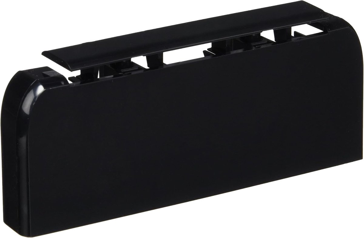 Afdekplaat - Wandplaat - Stopcontact Monteren - Clip-on Systeem - 80 x 130 mm - Zwart