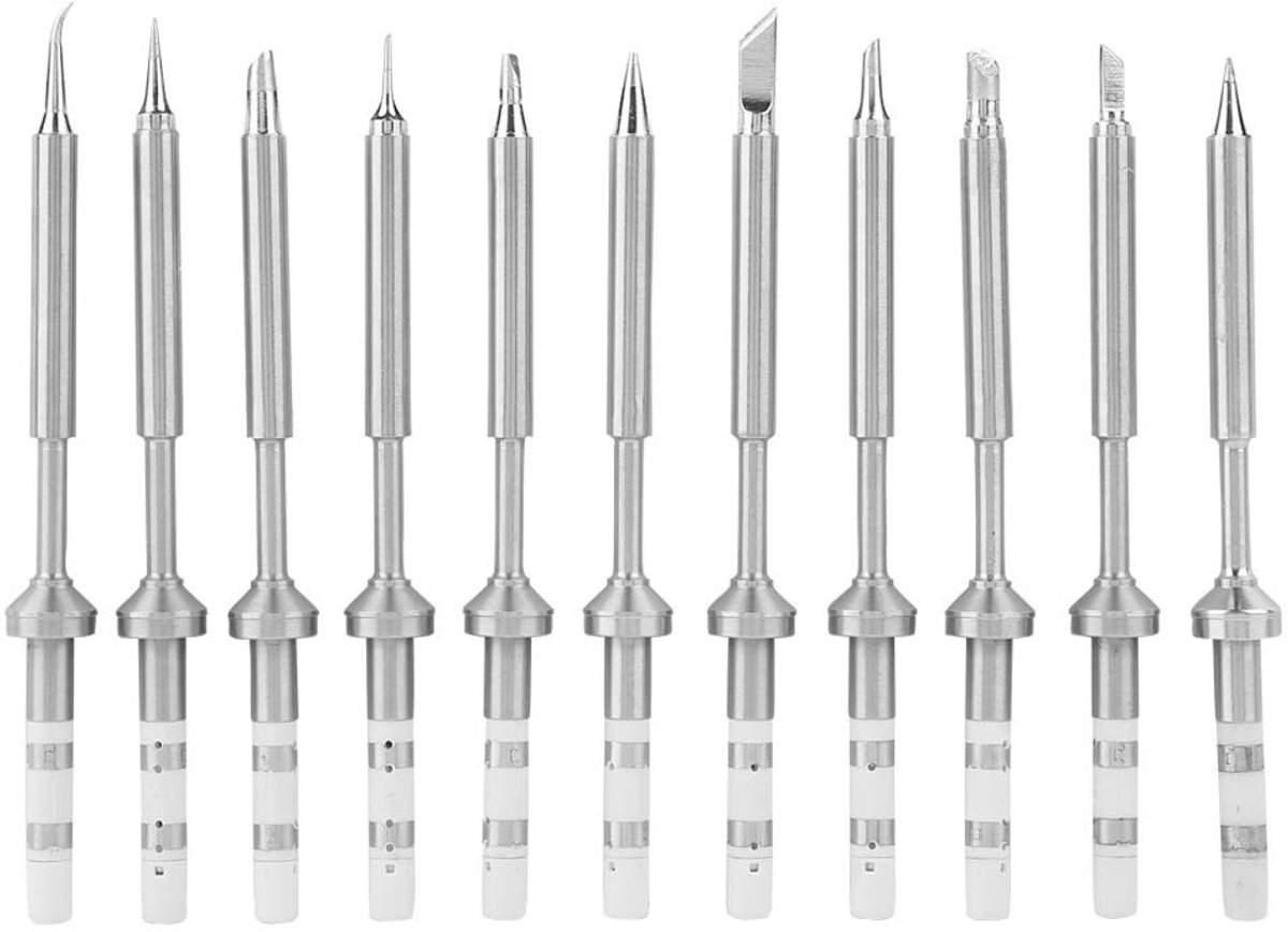 Soldeerbout Tips - Mini Pen - Precisie Solderen - Roestvrij Staal - 11 Stuks Set - Zilver