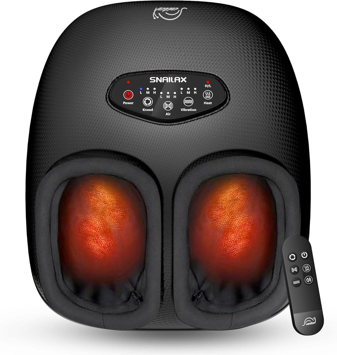 Voetmassageapparaat - Zwart - Met warmtefunctie - 4D diep kneden - Voor Thuis en Kantoor
