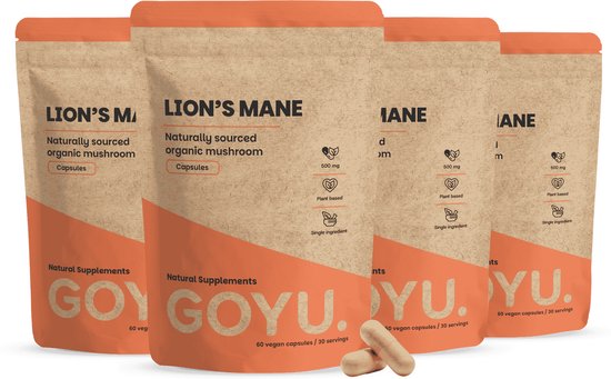 GOYU® - Lion's Mane Capsules 500 mg Biologisch Multipack 240