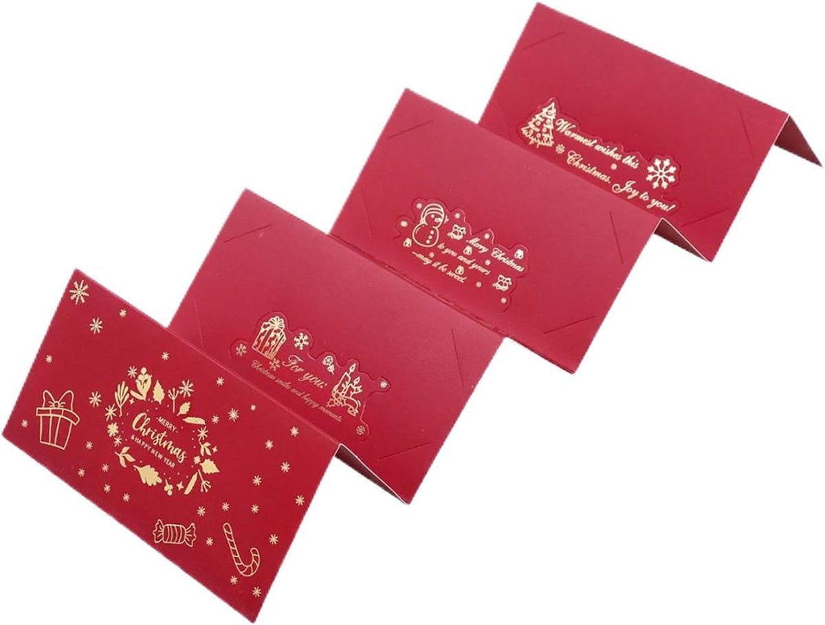 Geld envelop - Geld portemonnee - Feestelijke Cadeaus - Zes vakken - 19 x 14 cm - Kerstprint
