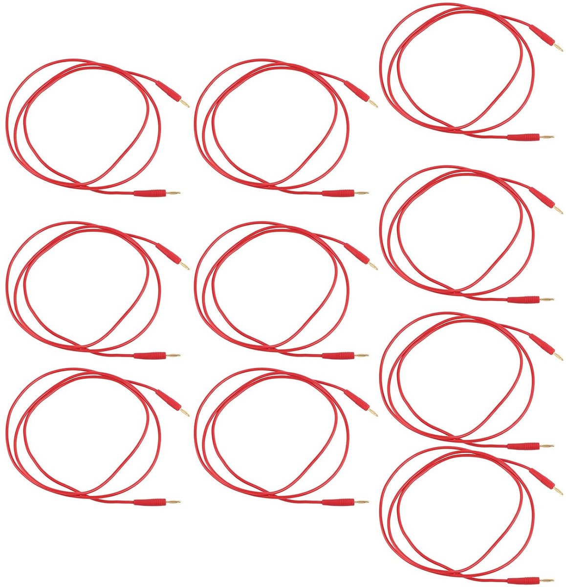 Meetsnoer Set - Testkabels - Autodiagnostiek - Messing Geleiders - 10 Sets - Rood