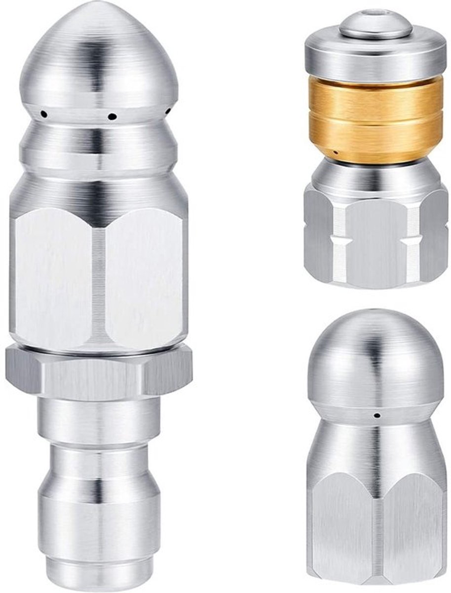 NTHProducts - Rioolspuitmondset - 3-delige set - 5000 - Voor drukreiniger