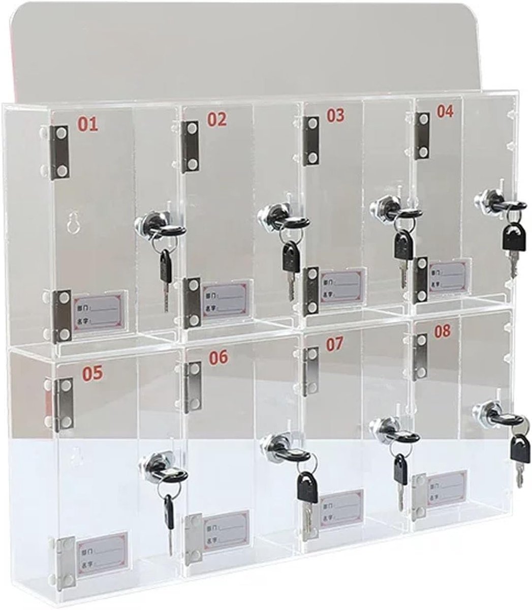 Telefoonkluis - Opbergkast - Veilig Opbergen - Transparant Acryl - 1 Vak - Doorzichtig