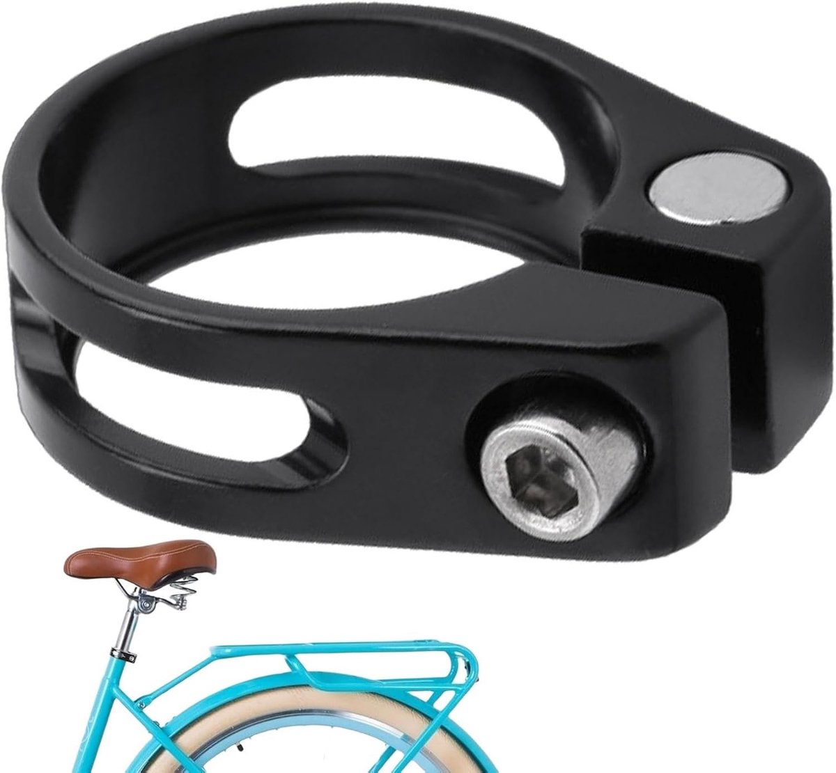 Zadelpenklem - Fietsklem - Zadelhoogte Aanpassen - Snelsluiting - 31.8 mm - Zwart