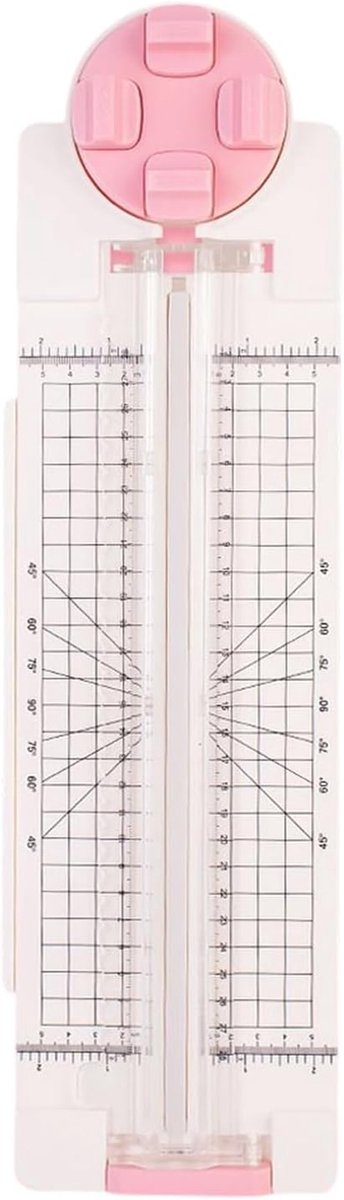 Papier Snijder - Precisie Snijder - Hobby Projecten - 4-in-1 Functies - A4 Formaat - Roze