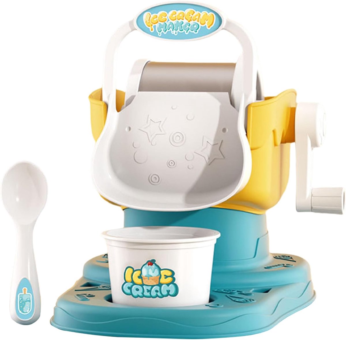 IJsmachine - Dessert Maker - Zelf IJs Maken - Snelle Resultaten - 17.5x22x19.3cm - Geel