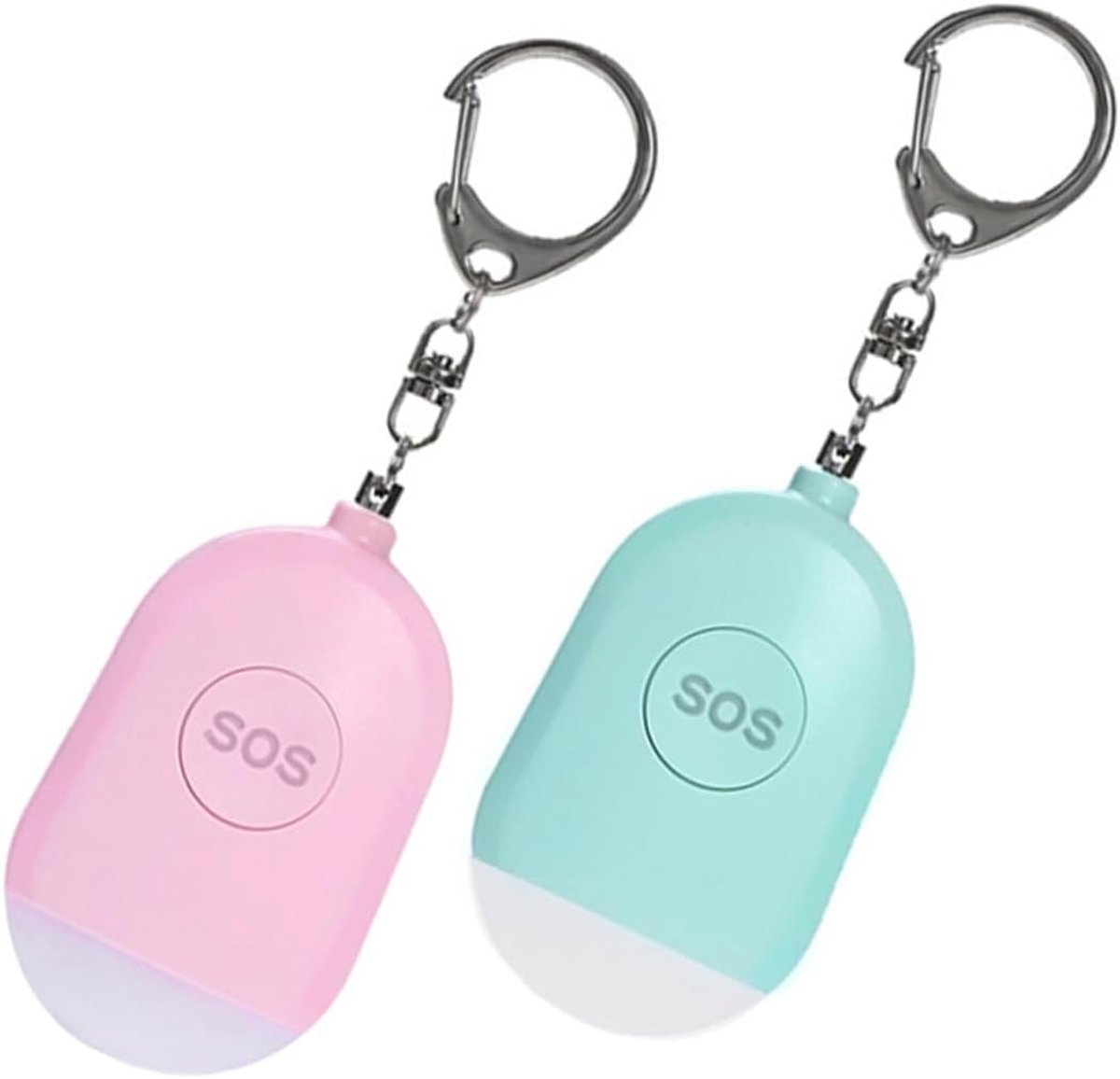 Persoonlijk Alarm - Veiligheidssirene - Zelfbescherming - Extra Luide Sirene - 2 Stuks - Blauw Roze