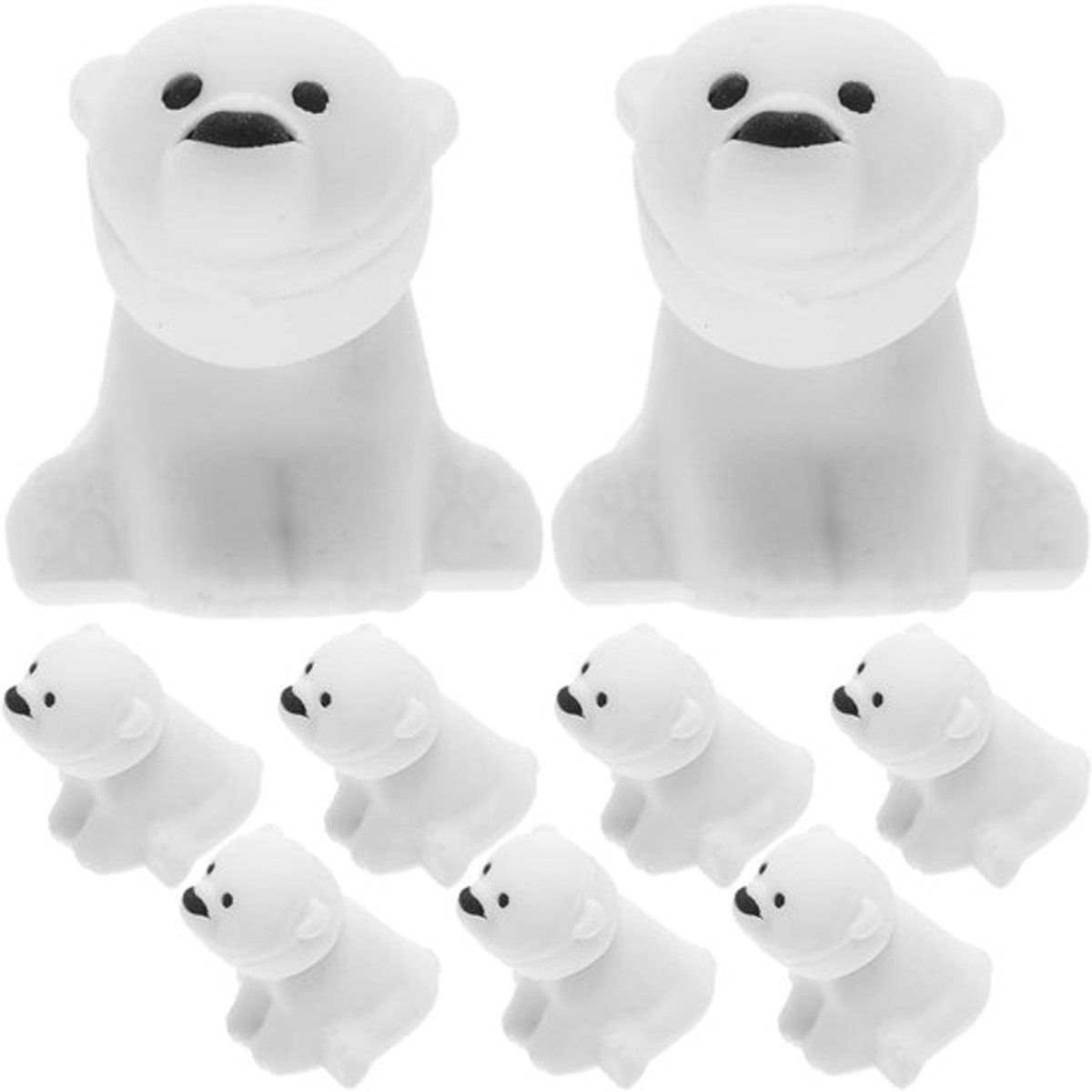 Zachte rubberen gummetjes - 20 stuks | IJsbeer-gummetjes