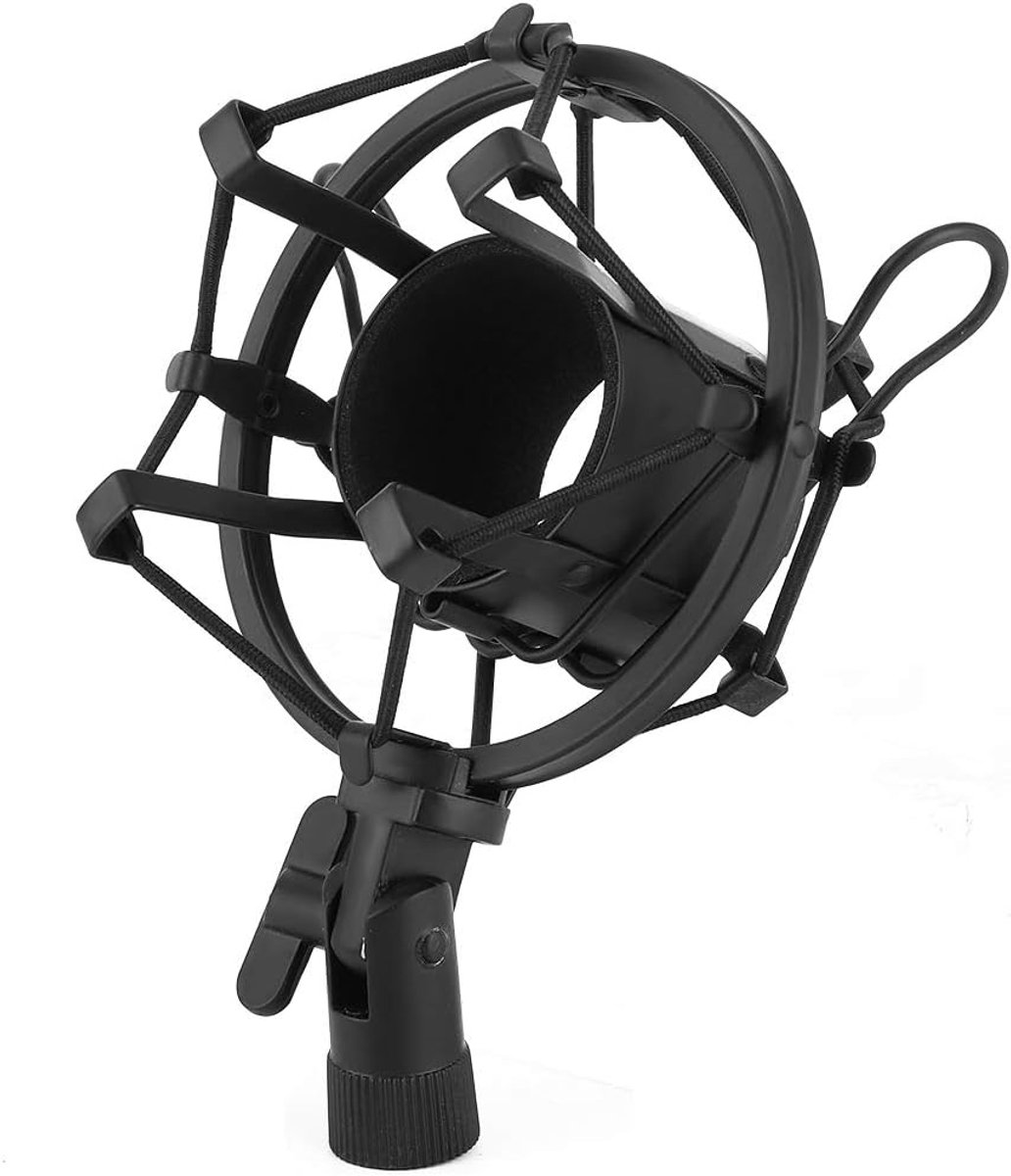 Microfoon Houder - Opname Accessoire - Studio Opnames - Trilling Dempend - 43-50mm Diameter - Zwart