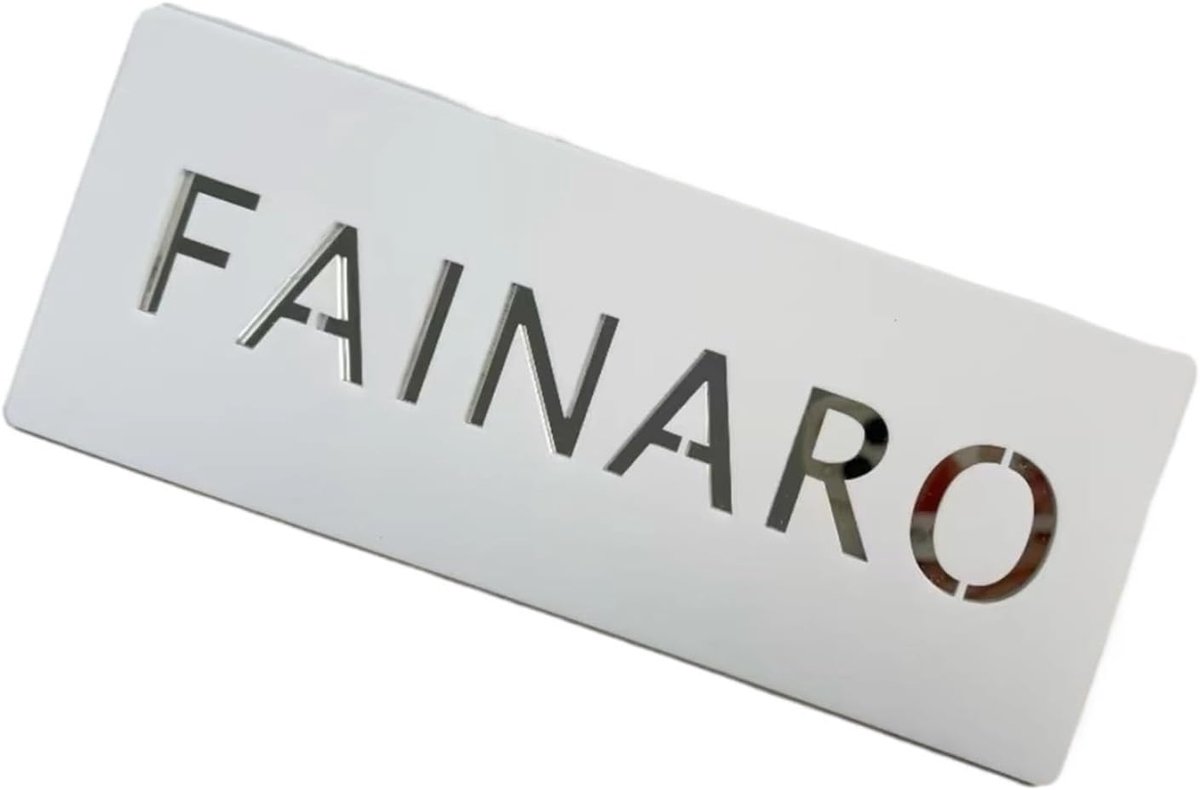 Huisnummer Deurplaat - Adresbord Acryl - Huis Identificatie - Magnetische Bevestiging - 35x14cm - Wit Zilver