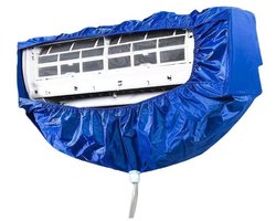 Reinigingsset voor wandgemonteerde split-airconditioners - Stofbescherming, waterdichte reinigingszak - Perfect voor thuis, kantoor en hotels (blauw)
