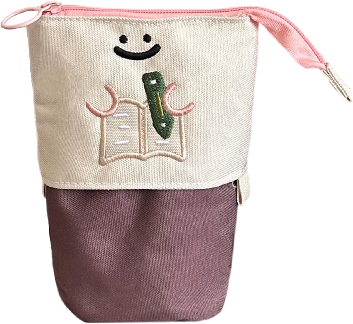 Potlood Etui - Opvouwbare Tas - Bureau Organisatie - Telescopisch Ontwerp - 17 x 13 cm - Koffie